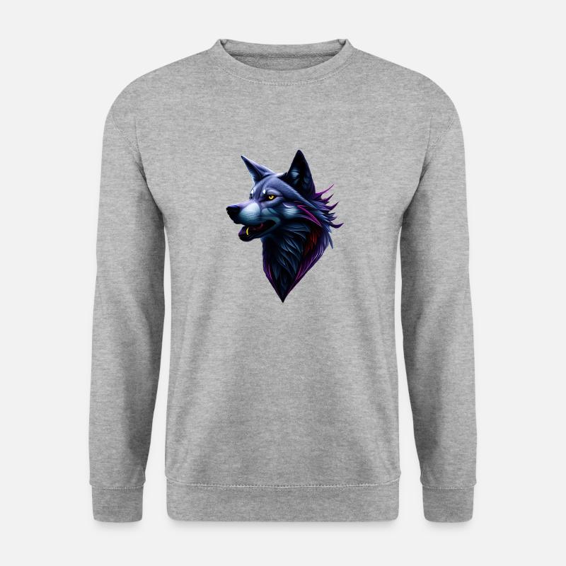 Wolf - Unisex Pullover - Weißgrau meliert