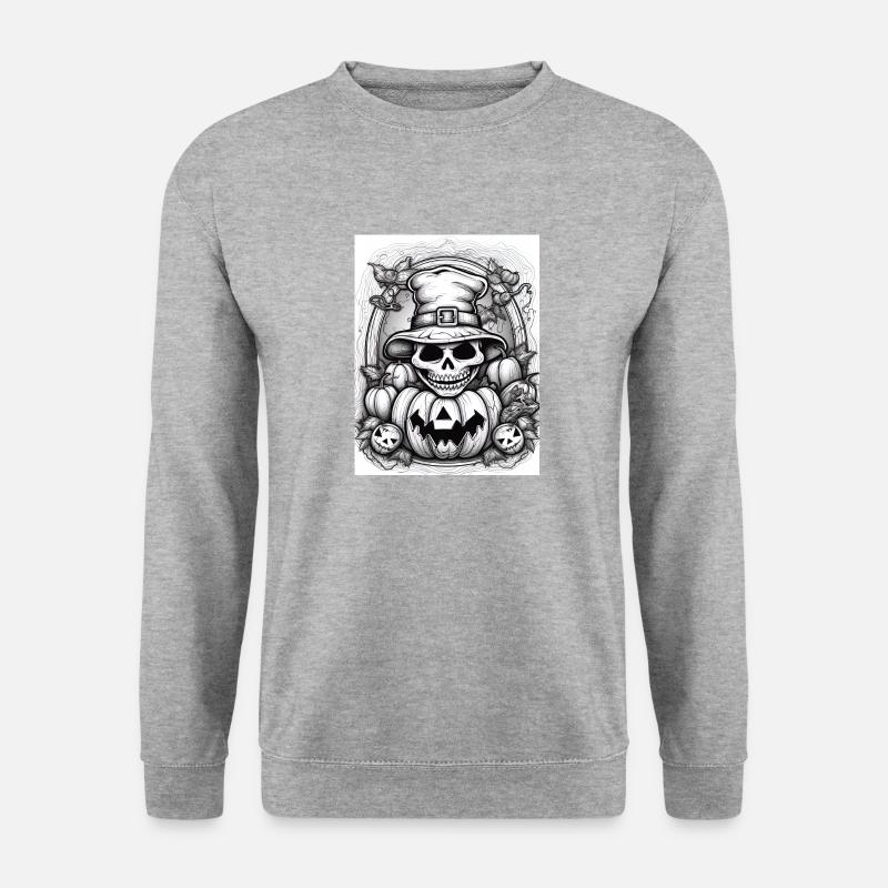scary witch on white background - Unisex Sweatshirt - salt & pepper