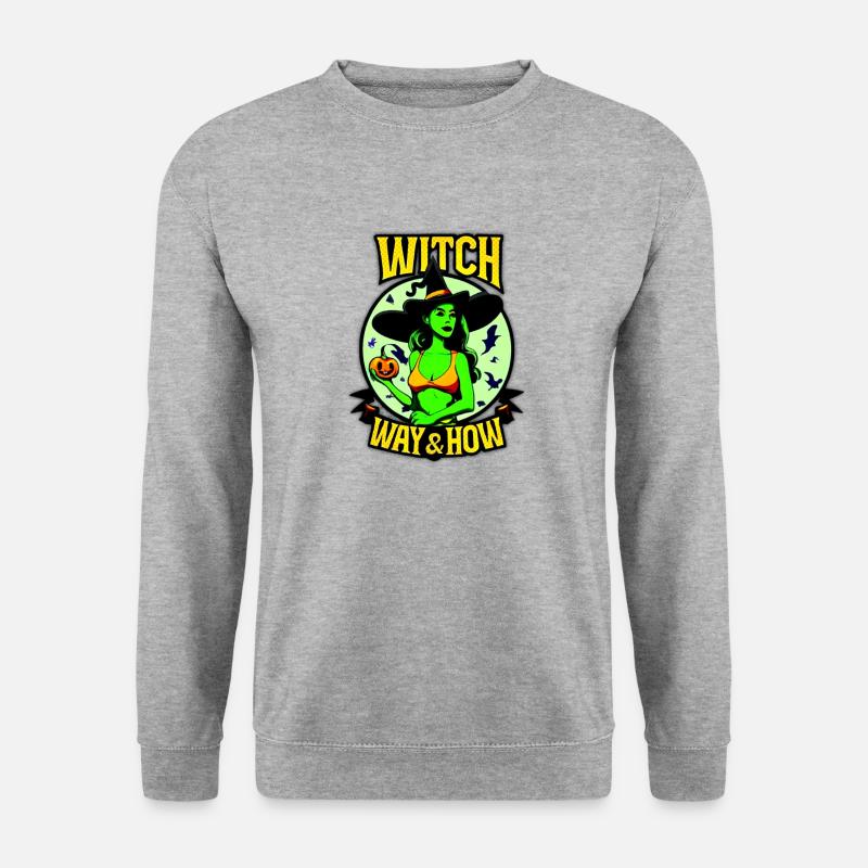 Witch Way & How - Unisex Sweatshirt - salt & pepper