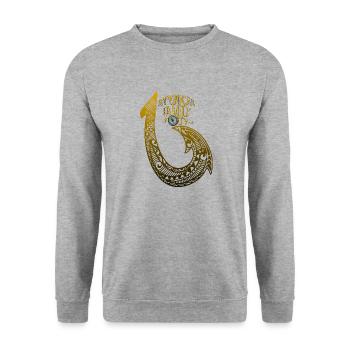 A.F.T Hook - Unisex Sweatshirt - salt & pepper - Front - Alina (178cm) & Michal (187cm)
