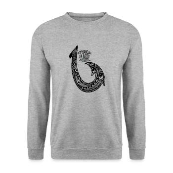 A.F.T Hook - Unisex Sweatshirt - salt & pepper - Front - Alina (178cm) & Michal (187cm)