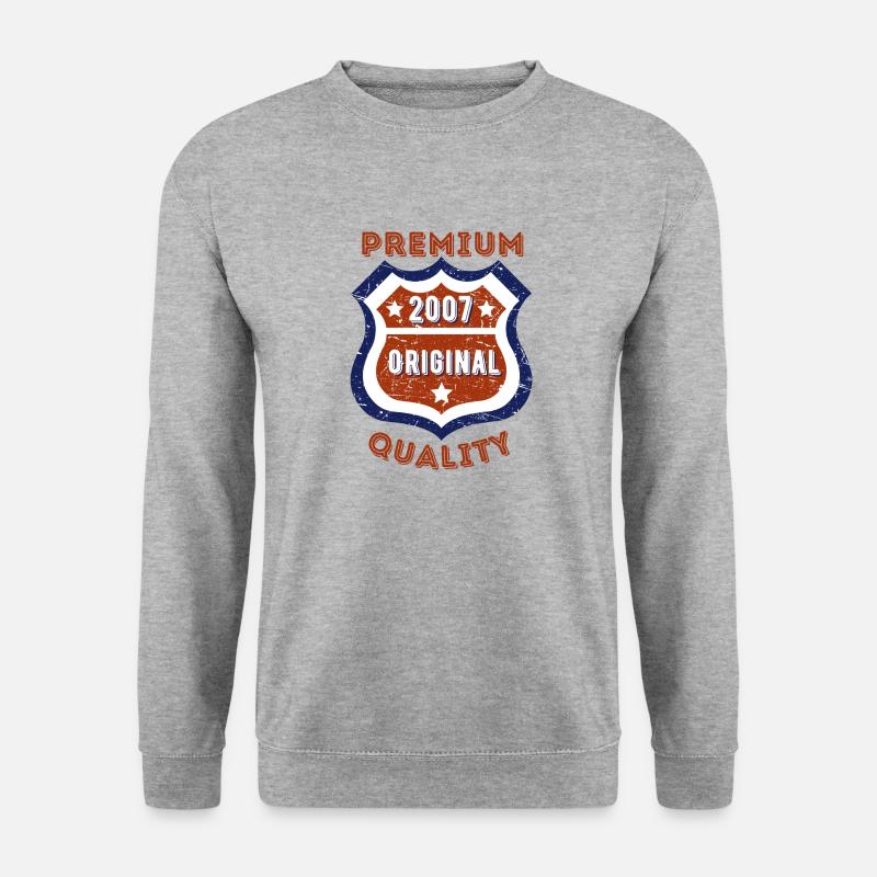 Premium-Qualität 2007 - Unisex Pullover - Weißgrau meliert