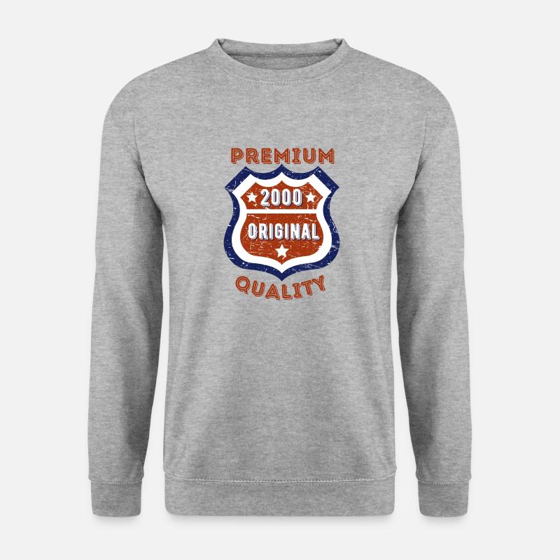 Premium-Qualität 2000 - Unisex Pullover - Weißgrau meliert