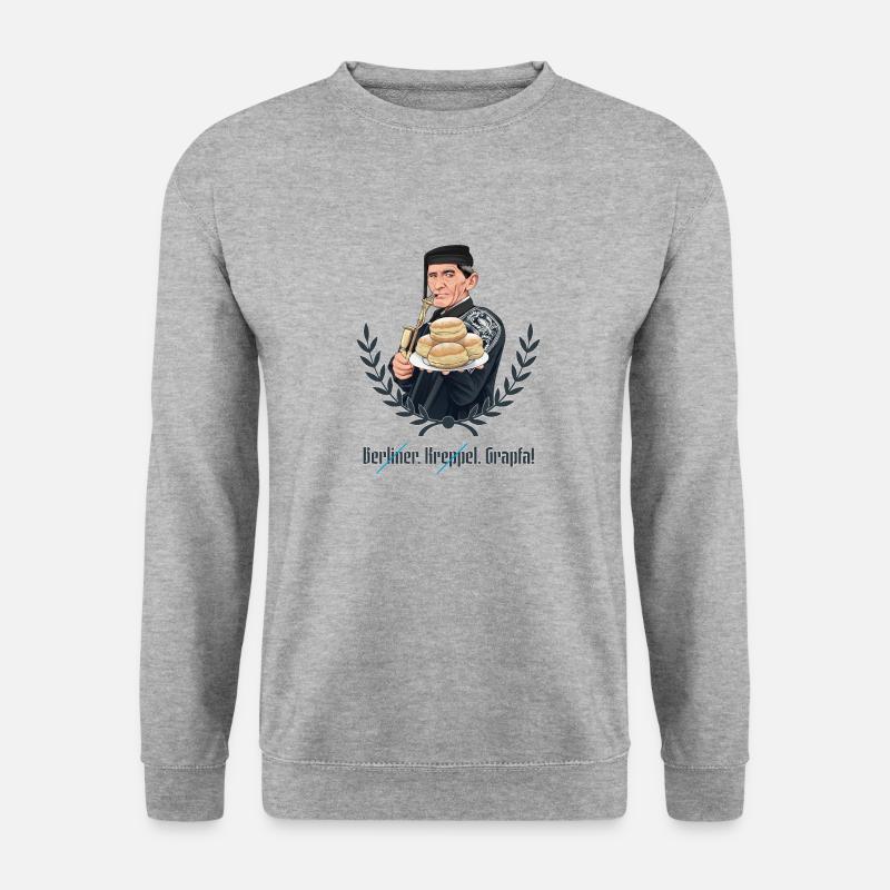 Rieser Grantler // Illustration - Unisex Pullover - Weißgrau meliert