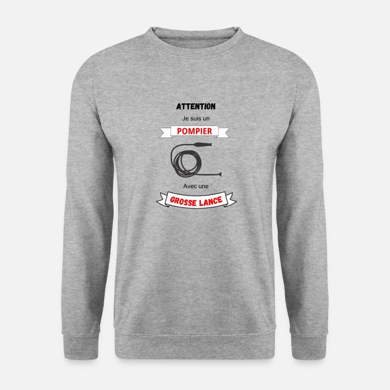 Ich bin Feuerwehrmann - Unisex Pullover - Weißgrau meliert