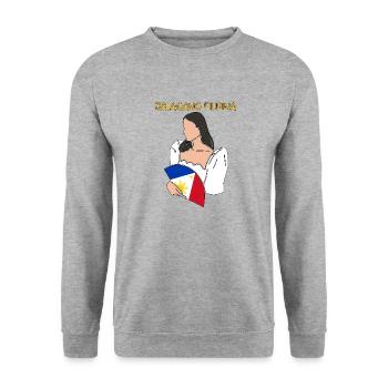 Philippines Filipina Flag Dalagang I Gift - Unisex Sweatshirt - salt & pepper - Front - Alina (178cm) & Michal (187cm)