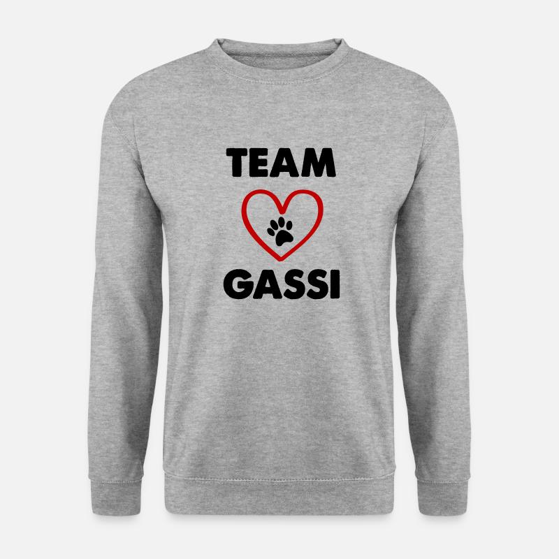 team gassi - Unisex Pullover - Weißgrau meliert
