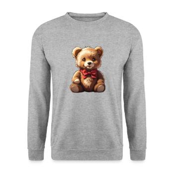 Teddy - Unisex Sweatshirt - salt & pepper - Front - Alina (178cm) & Michal (187cm)