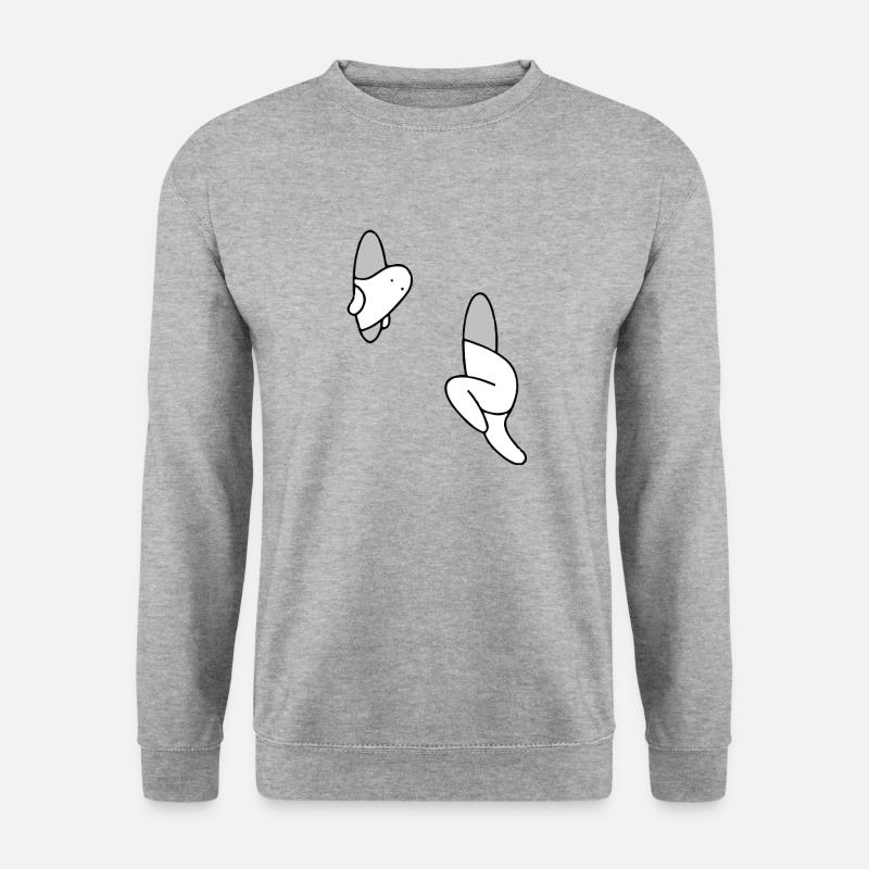 Witzige Illustration im Multiversum! - Unisex Pullover - Weißgrau meliert