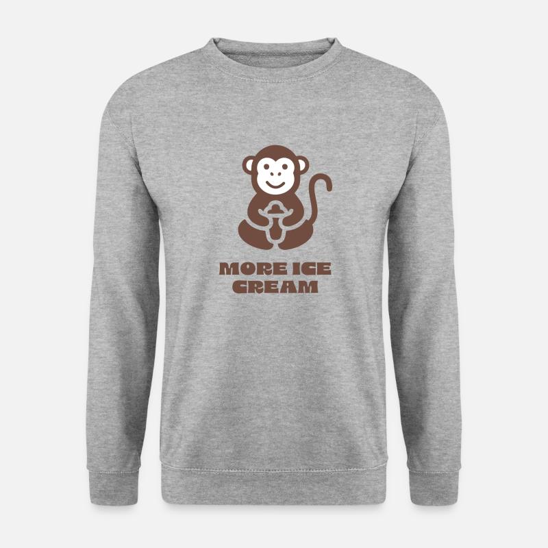 More Ice Cream - Unisex Pullover - Weißgrau meliert