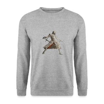 Chevalier blanc - Sweat-shirt Unisexe - gris chiné - Devant - Alina (178cm) & Michal (187cm)
