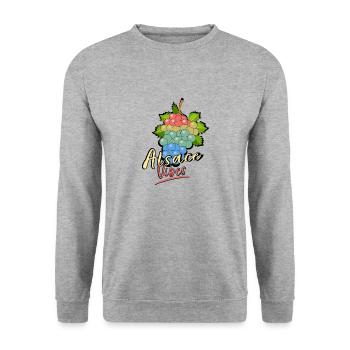 Alsace Vibes - Unisex Sweatshirt - salt & pepper - Front - Alina (178cm) & Michal (187cm)