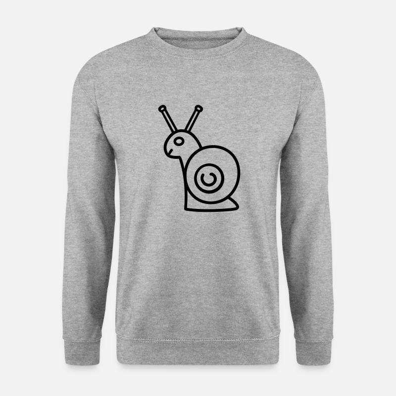 Schnecke - Unisex Pullover - Weißgrau meliert