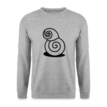 Snail - Unisex Sweatshirt - salt & pepper - Front - Alina (178cm) & Michal (187cm)