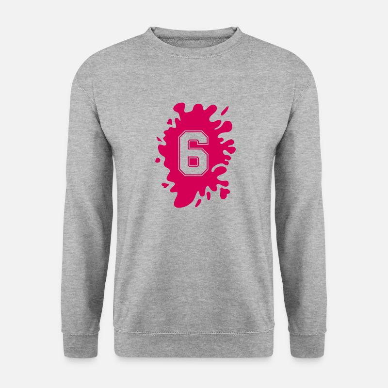klecks 6 - Unisex Pullover - Weißgrau meliert