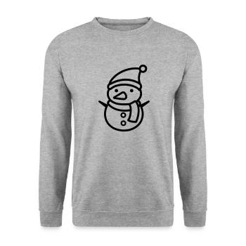 Bonhomme de neige - Sweat-shirt Unisexe - gris chiné - Devant - Alina (178cm) & Michal (187cm)
