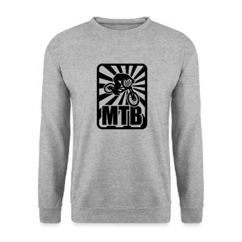 Mountainbike Sport Fahrrad - Unisex Pullover - Weißgrau meliert - Vorne - Alina (178cm) & Michal (187cm)