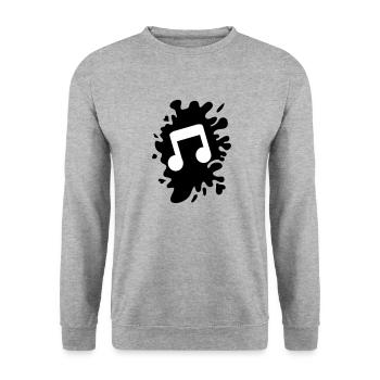 blob music note - Unisex Sweatshirt - salt & pepper - Front - Alina (178cm) & Michal (187cm)