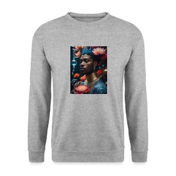 Lord of the Ocean - Unisex Pullover - Weißgrau meliert - Vorne - Alina (178cm) & Michal (187cm)