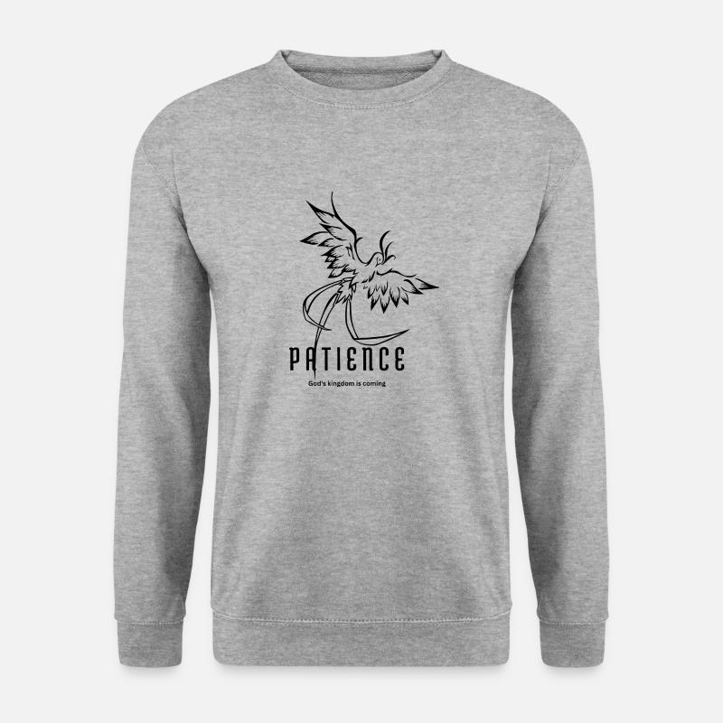 Patience – Rising Phoenix - Unisex Pullover - Weißgrau meliert