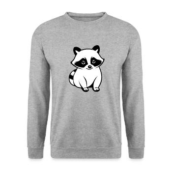Raccoons Love - Pet Design - Unisex Sweatshirt - salt & pepper - Front - Alina (178cm) & Michal (187cm)