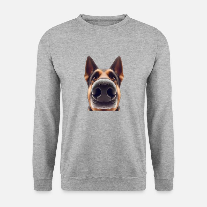 Dog Head 9 German Shepherd - Unisex Sweatshirt - salt & pepper