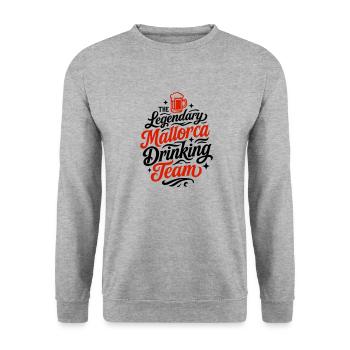 Mallorca Drinking Team - Unisex Sweatshirt - salt & pepper - Front - Alina (178cm) & Michal (187cm)