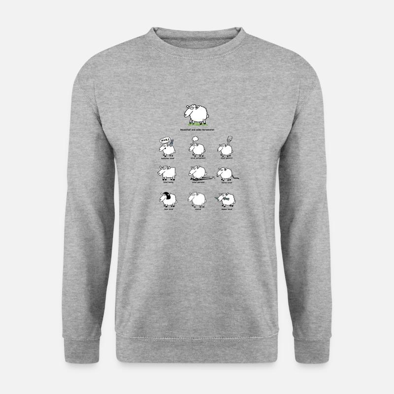 kleine_schafkunde - Unisex Pullover - Weißgrau meliert