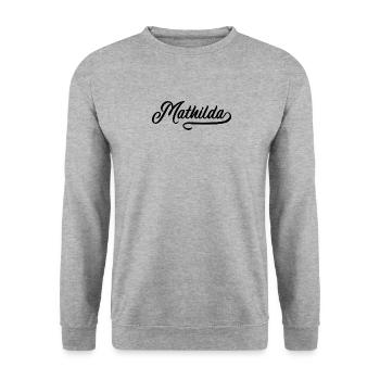 Vintage Mathilda - Unisex Sweatshirt - salt & pepper - Front - Alina (178cm) & Michal (187cm)