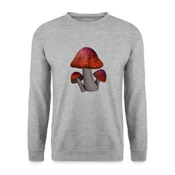 champignons champignons champignons légumes légumes vegetables12 - Sweat-shirt Unisexe - gris chiné - Devant - Alina (178cm) & Michal (187cm)