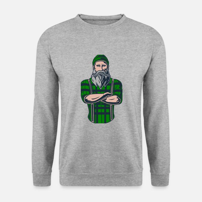 Boscaiolo verde - Felpa unisex - grigio chiaro melange