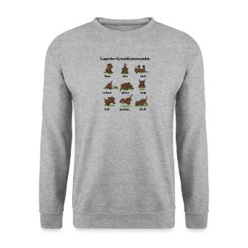 Kommandos2 3 - Unisex Pullover - Weißgrau meliert - Vorne - Alina (178cm) & Michal (187cm)