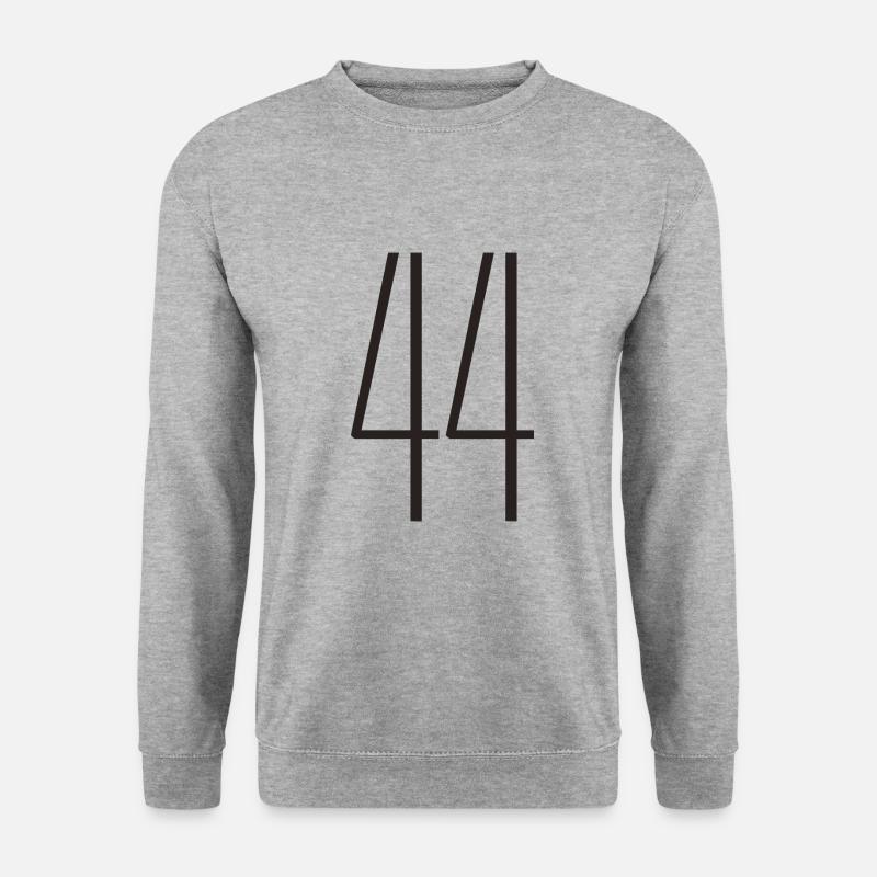 44 - Unisex Pullover - Weißgrau meliert