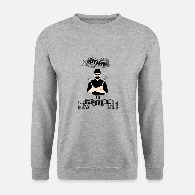 Grillen - Unisex Pullover - Weißgrau meliert