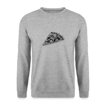 Himmlisches Stückchen - Unisex Pullover - Weißgrau meliert - Vorne - Alina (178cm) & Michal (187cm)