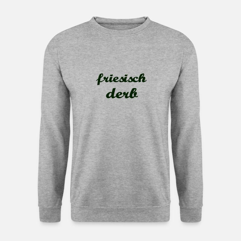 friesisch derb - Unisex Pullover - Weißgrau meliert