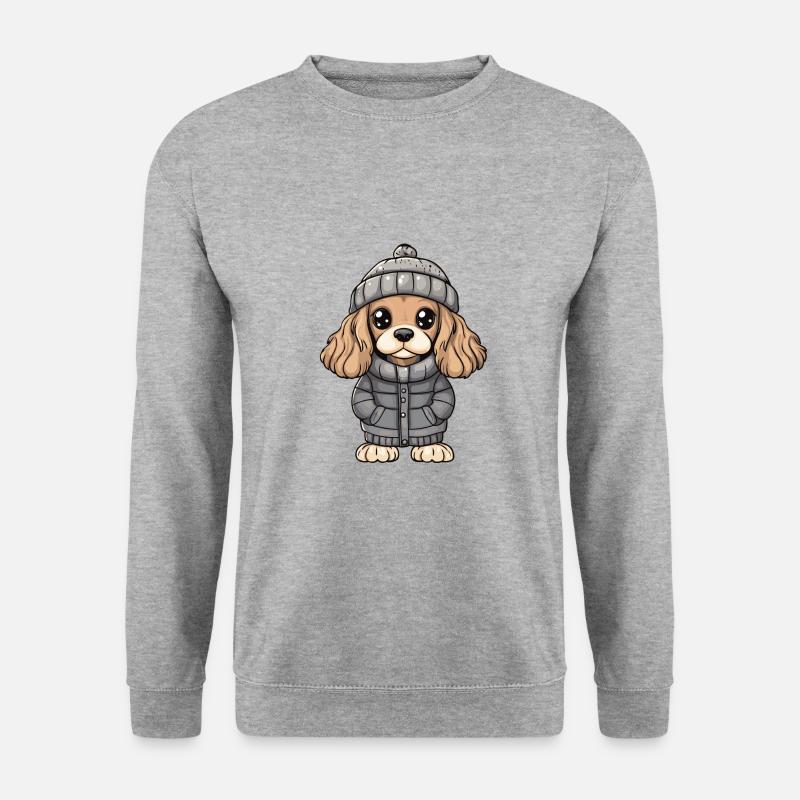 Cocker Spaniel Dog Winter - Unisex Sweatshirt - salt & pepper