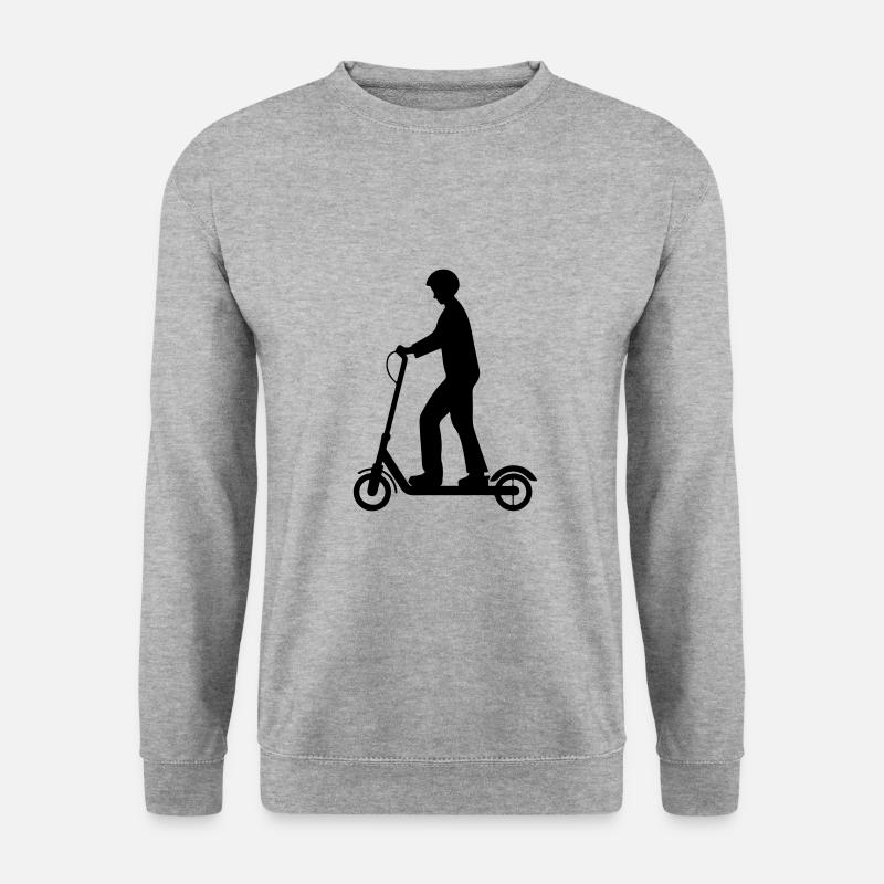 E Scooter Elektro - Unisex Pullover - Weißgrau meliert