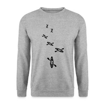 Canoe icon - Unisex Sweatshirt - salt & pepper - Front - Alina (178cm) & Michal (187cm)