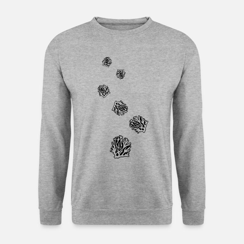 Korale ozean - Unisex Pullover - Weißgrau meliert
