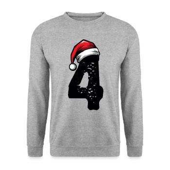 4 Numéro de Noël - Sweat-shirt Unisexe - gris chiné - Devant - Alina (178cm) & Michal (187cm)