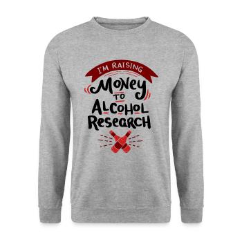 CRAFT BEER: I'm Raising Money for Alcohol Research - Unisex Sweatshirt - salt & pepper - Front - Alina (178cm) & Michal (187cm)