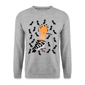 Oiseau cerceau - Sweat-shirt Unisexe - gris chiné - Devant - Alina (178cm) & Michal (187cm)
