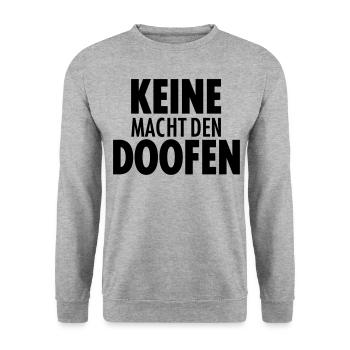No power to Doofen, c, Sayings, Quotes - Unisex Sweatshirt - salt & pepper - Front - Alina (178cm) & Michal (187cm)