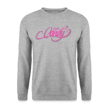 Typographie bonbon sucré - Sweat-shirt Unisexe - gris chiné - Devant - Alina (178cm) & Michal (187cm)