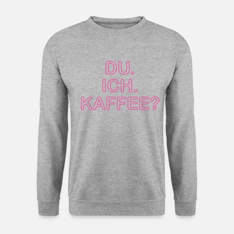 Anmachspruch - Unisex Pullover - Weißgrau meliert