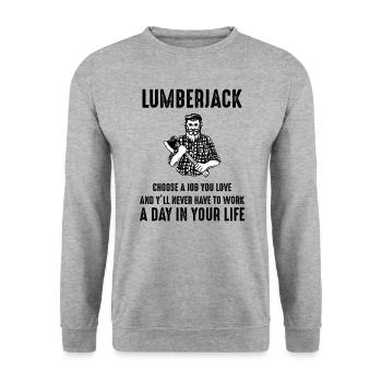 bûcheron - Sweat-shirt Unisexe - gris chiné - Devant - Alina (178cm) & Michal (187cm)