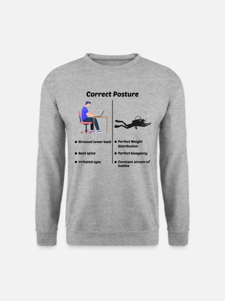 Scuba Diving Diver Inżynier komputerowy Programista - Bluza unisex - biało-szary melanż