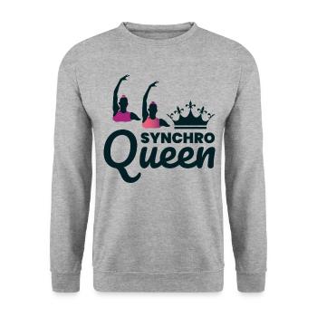 Synchro Swim Swimmer Synchronized Swimming Funny - Unisex Sweatshirt - salt & pepper - Front - Alina (178cm) & Michal (187cm)