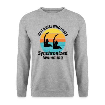 Synchro Swim Swimmer Synchronized Swimming Girl - Unisex Sweatshirt - salt & pepper - Front - Alina (178cm) & Michal (187cm)
